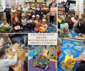 Cała Polska Czyta Dzieciom – wizyta przedszkolaków w bibliotece w Wysokiem ￼￼