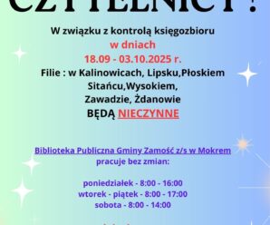 DRODZY CZYTELNICY!