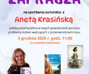📚 Spotkanie autorskie z Anetą Krasińską!