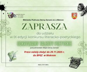 Serdecznie zapraszam  do udziału w  📣 IX edycji konkursu literacko-poetyckiego „Odkrywamy talenty poetyckie”